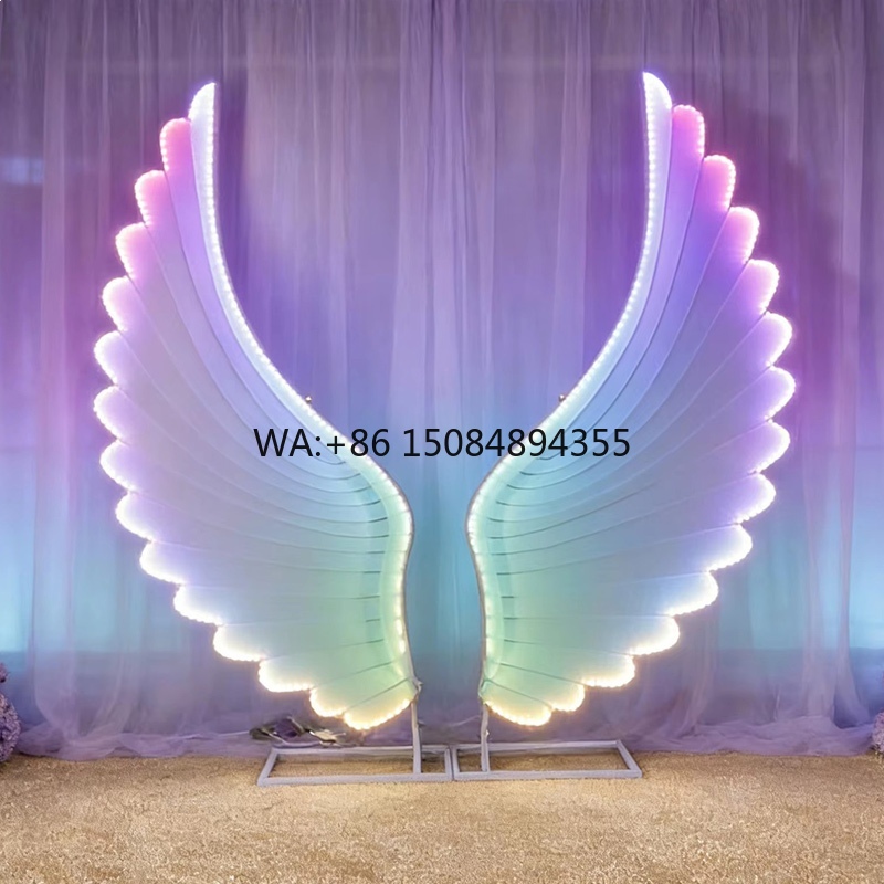 Wedding Decoration Supply - أجنحة ملاك مضيئة، إكسسوارات إضاءة LED