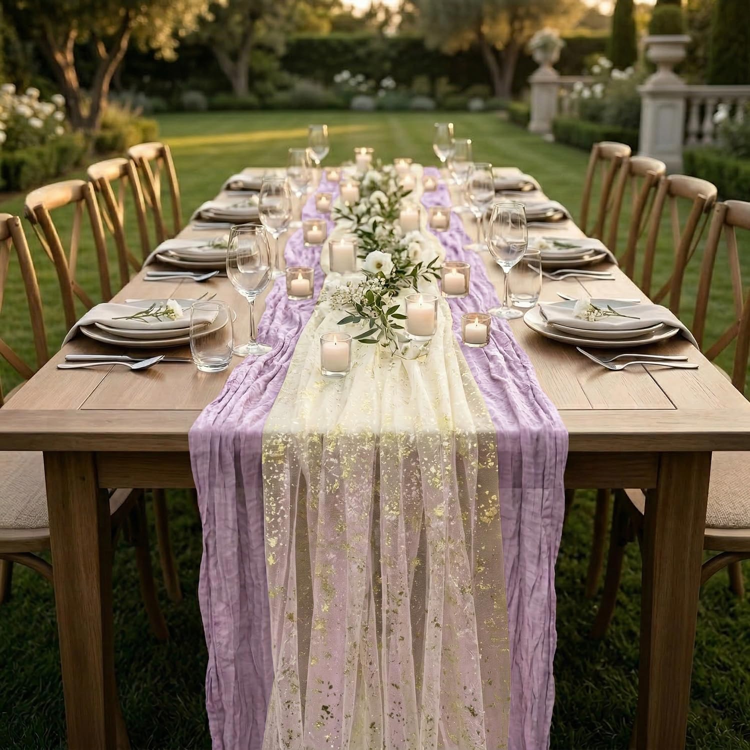 Wedding Supply Rentals - قطعتان من مفرش طاولة من قماش