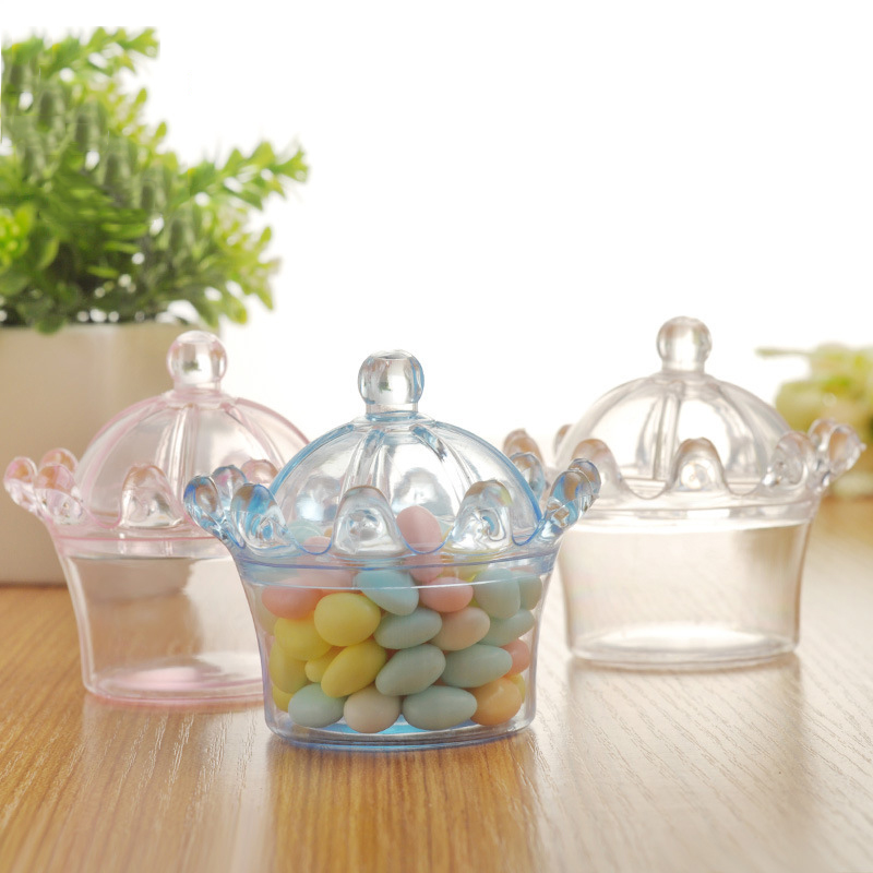 Wedding Cake Supply - صندوق حلوى التاج الشفاف ، صناديق
