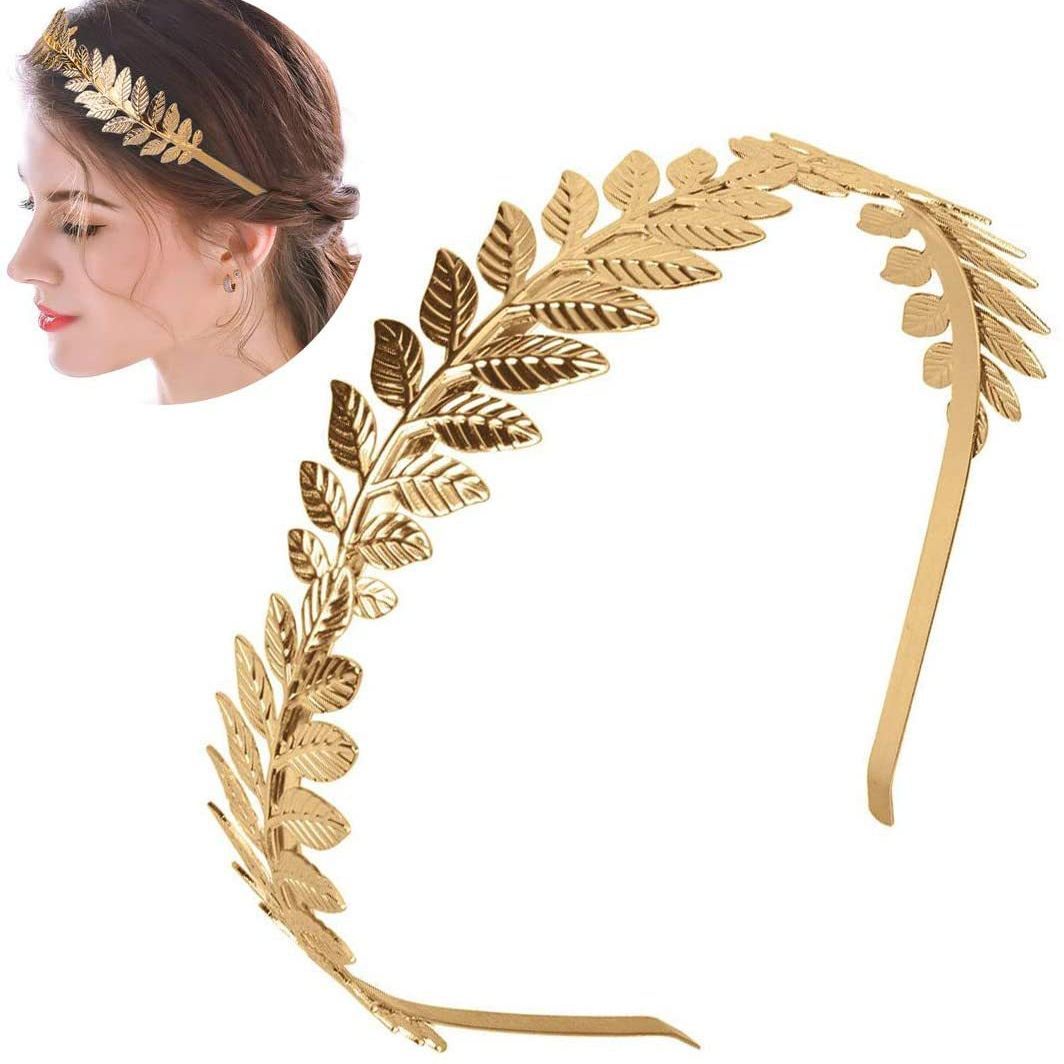Wedding Supply Store - الباروك الذهبي ورقة معدنية عقال خوذة