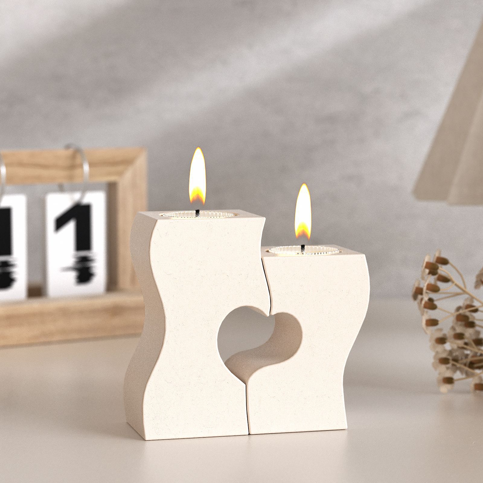 S القلب الشمعدان قوالب السيليك - مراجعة Unity Candle Set وسعره
