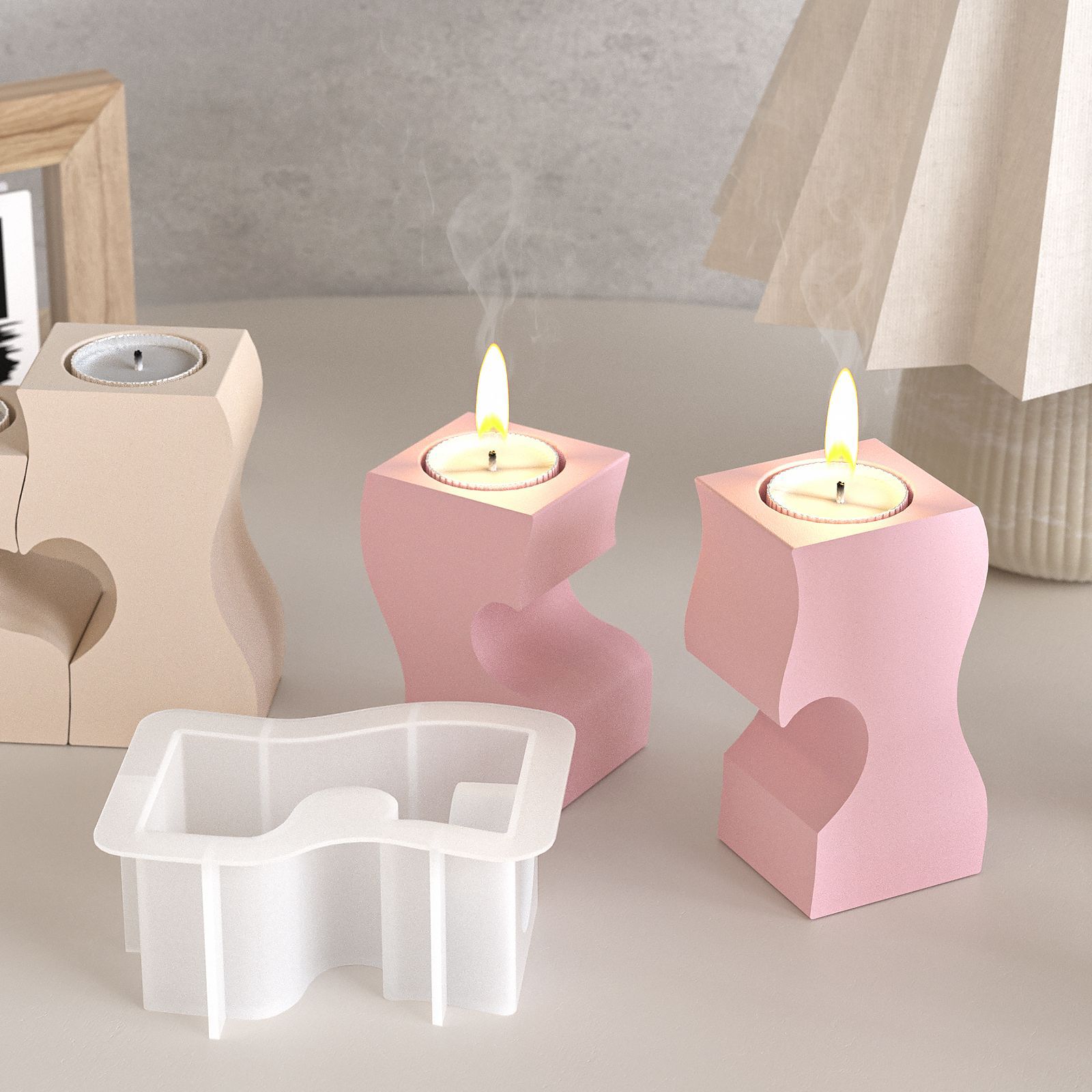 S القلب الشمعدان قوالب السيليك - مراجعة Unity Candle Set وسعره