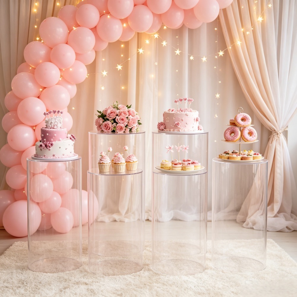 3/5 قطع منحوتات أسطوانية بيضاء - مراجعة Wedding Cake Supply وسعره