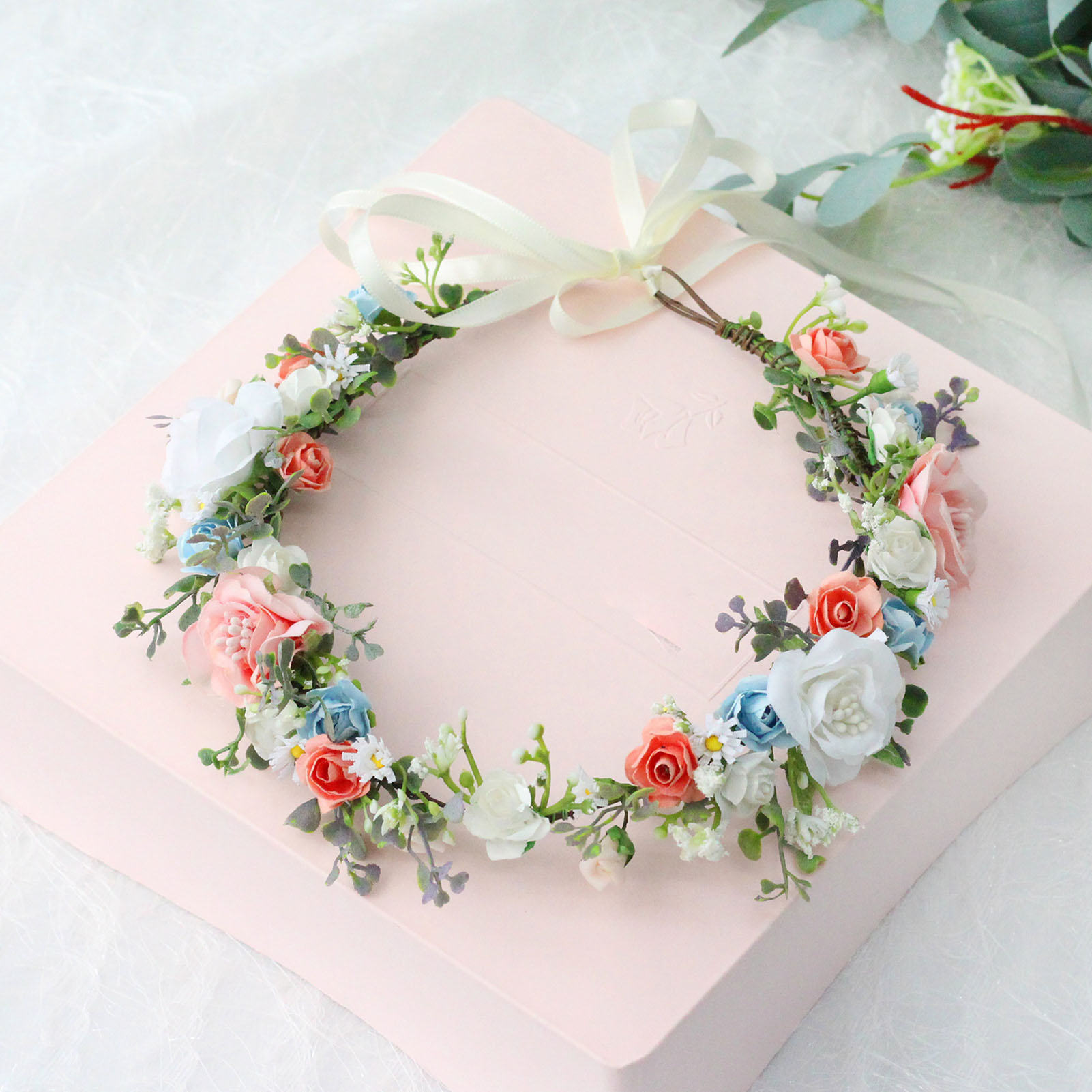 إكليل زهور للعروس مع شريط، إكل - مراجعة Wedding Supply Store وسعره