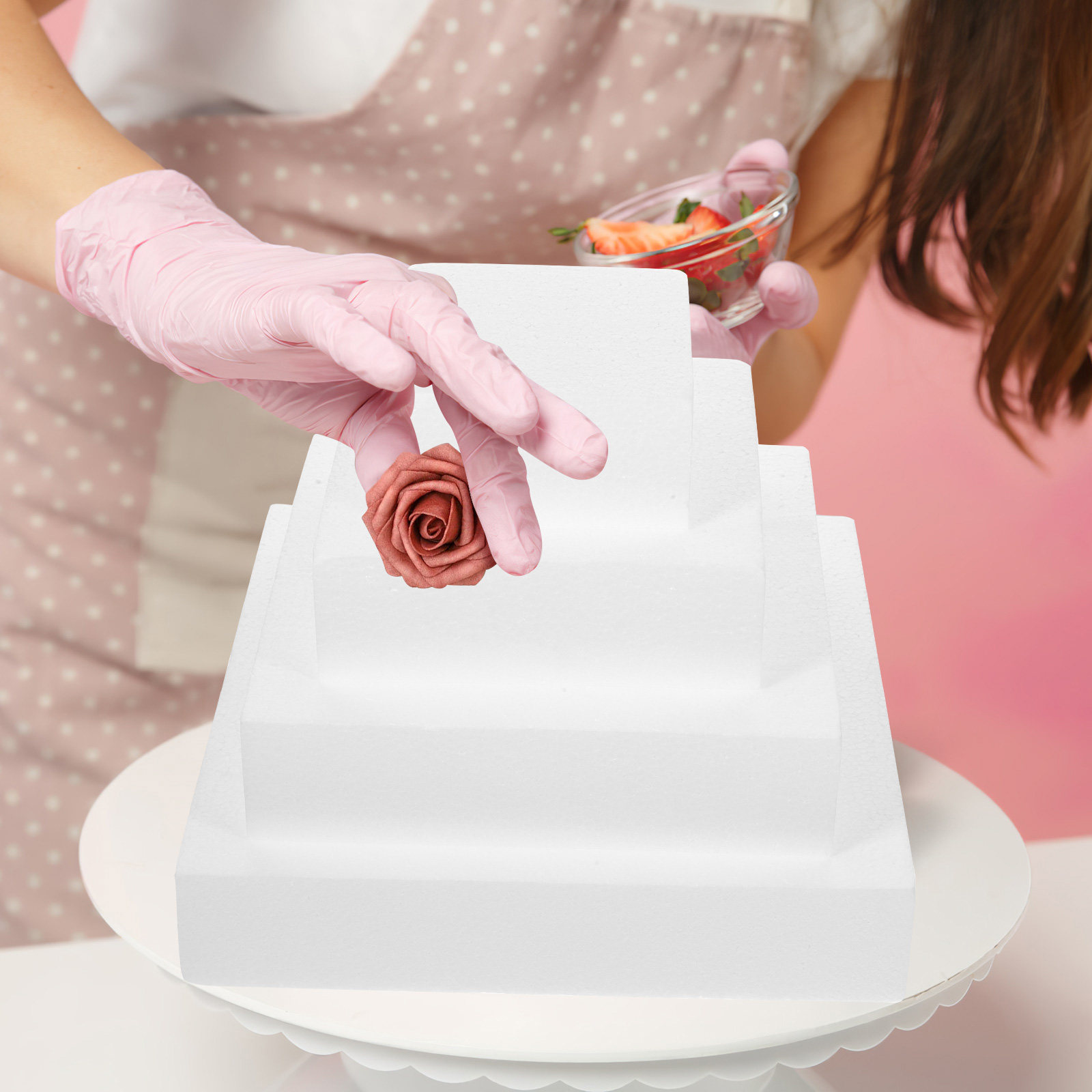 4 قطع من دمى الكيك المصنوعة من - مراجعة Wedding Cake Supply وسعره